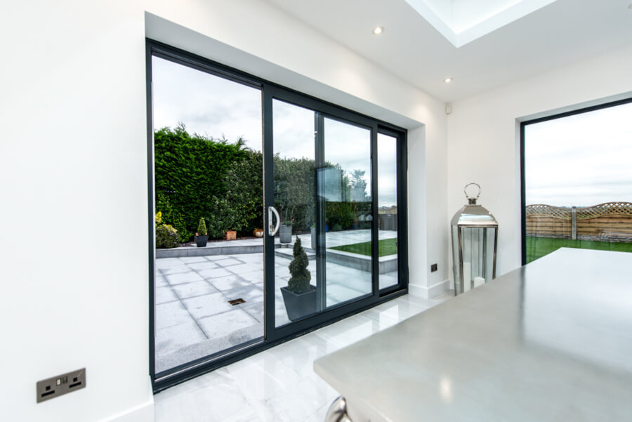 Black patio doors