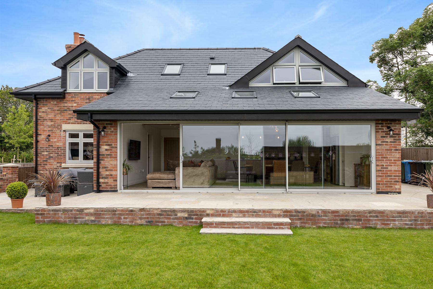 grey sliding patio door