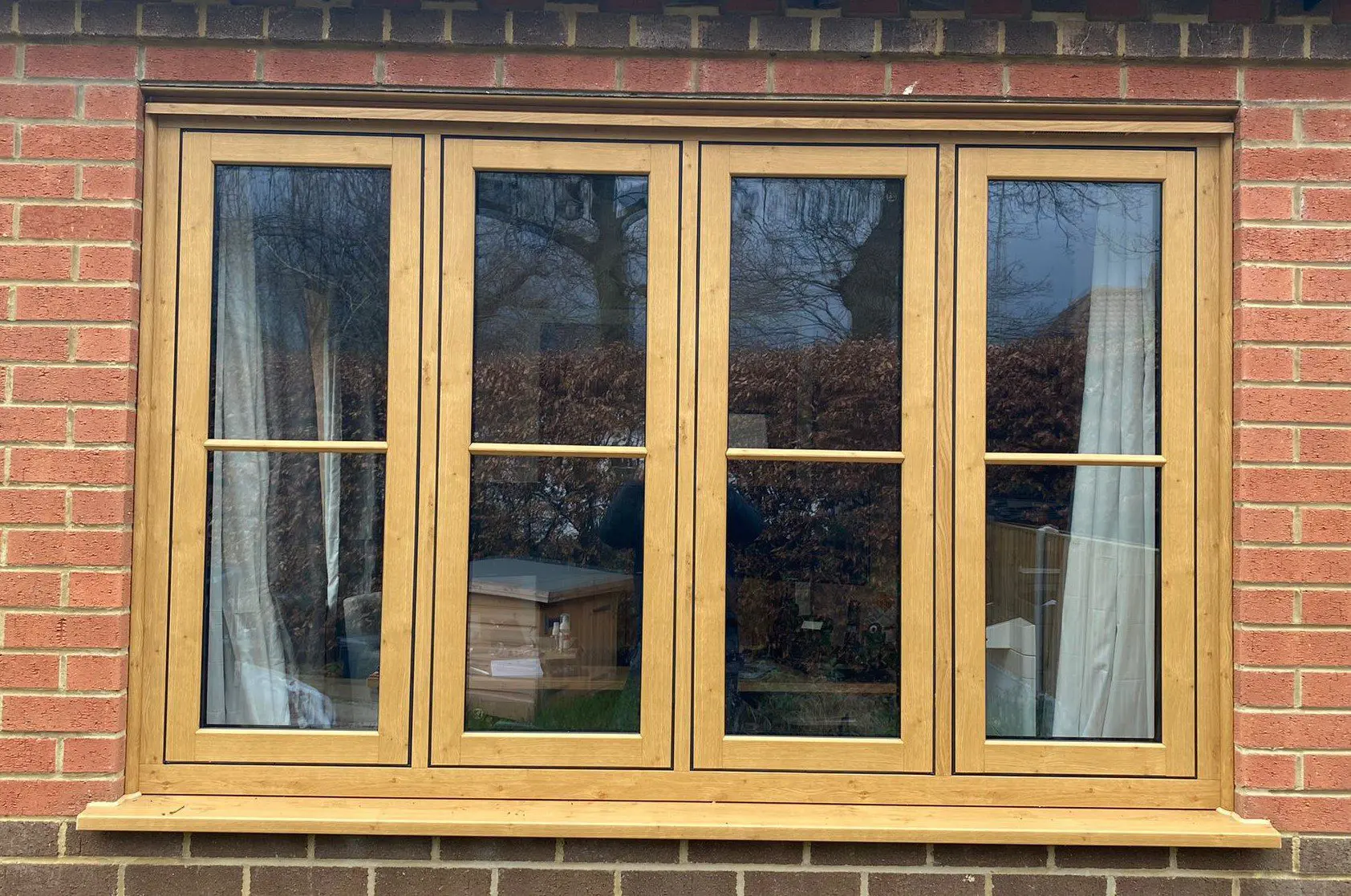 oak effect windows irish oak antique pine flush sash